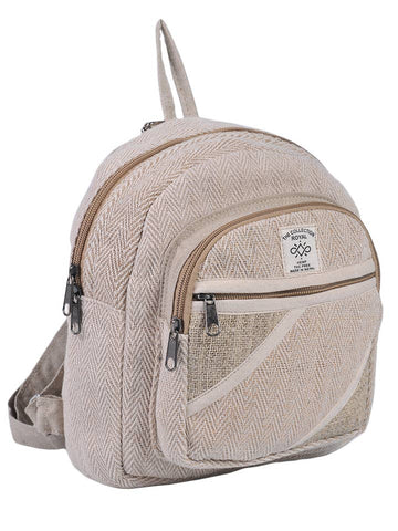 Mini Hippie Boho Hemp Cotton Patchwork Daypack Backpack