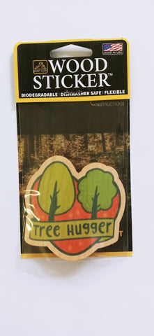 "Tree Hugger" Wood Sticker
