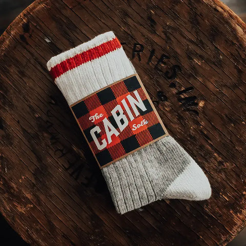 The Upcycled Wool Cabin Sock-Red
