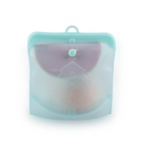 Turquoise Silicone Snap Close Bags