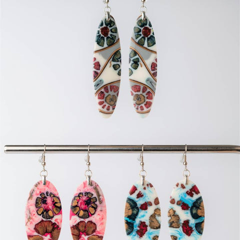 Cholla Cactus/Resin Earrrings