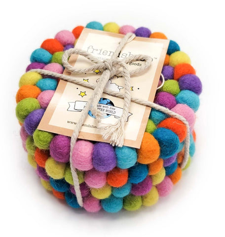 Shiny Happy Eco Coasters Set of 4