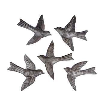 Single Small Bird Handcrafted Metal Wall Garden Décor