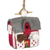 Handcrafted Wool Felted Wren Birdhouse