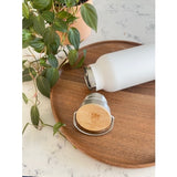 Stainless Steel Water Bottle with Bamboo Lid