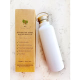 Stainless Steel Water Bottle with Bamboo Lid