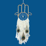 Handwoven Crystal Beaded Dream Catcher Wall Decor