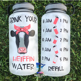 34 Ounce Funny Animal and Sayings Water Bottles Unicorn Cow Chicken