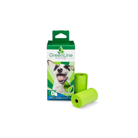 Biodegradeable Poop Bags- 8 Roll Pack