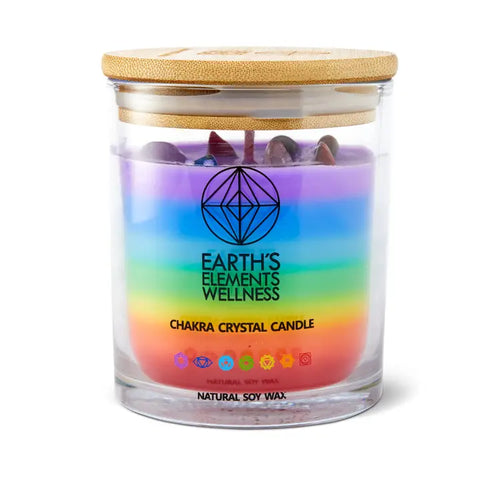 7 Chakra Crystal Candle