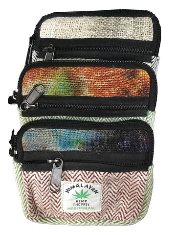 Tie Dye Hemp Cotton Coin Purse