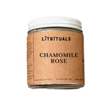 Chamomile Rose Soy Candle- wooden wick