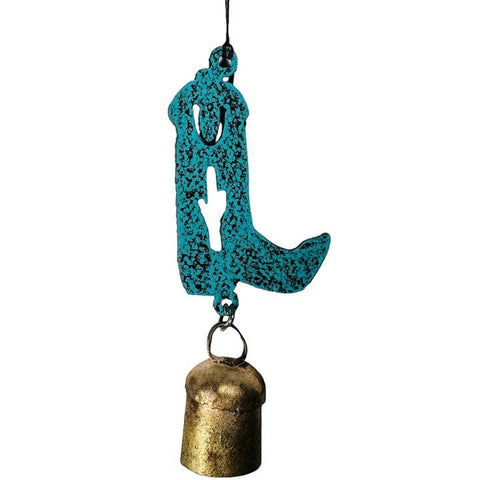 Boot Wind Chime Cowboy Bell Western Ornament Texas Ranch USA