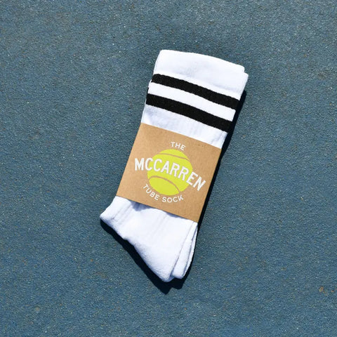 The Mccarren Upcycled Cotton Tube Sock-Black