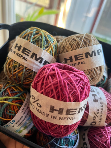 Recycled Hemp Silk Yarn Ball