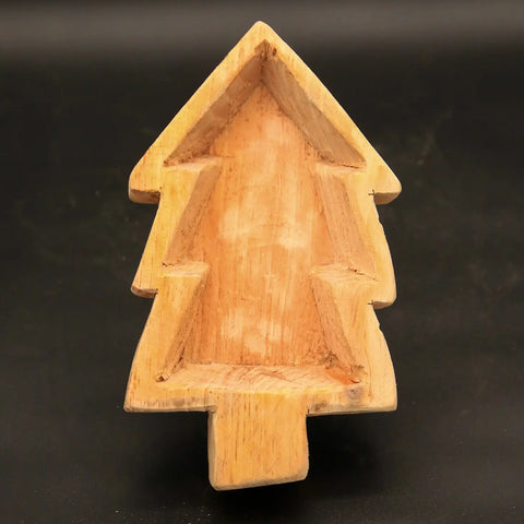 Small Christmas Tree Wood Bowl
