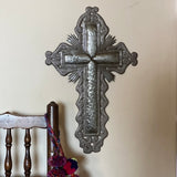 Handcrafted Metal Cross Wall Art Decor