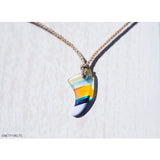 Upcycled Surfite Charm Necklace-Light Turquoise