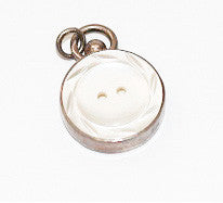 Silver and Mother of Pearl Button Charm