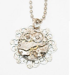 Recycled Watch Parts Necklace