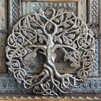 Haitian Handcrafted Recycled Oil Drum Wall Art - Celtic Tree of Life