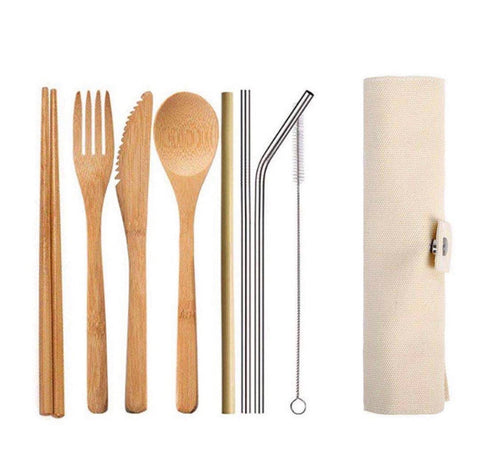 Reusable Travel Bamboo Cutlery Set