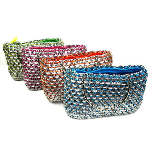 Colorful Serinita Recycled Pop Top Bag with Small Handles